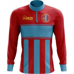 Mongolia Concept Football Half Zip Midlayer Top (Red-Blue)