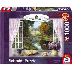 Puzzel Zicht op de kasteeltuin, 1000 stuks