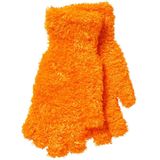 Apollo - Zachte handschoenen vingerloos - Fluor oranje one size - Vingerloze handschoenen kinderen - Carnaval - Party - Feestartikelen