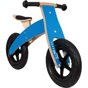 loopfiets Broozzer houten - Carbon Fibre - blauw