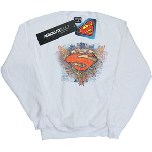 DC Comics Jongens Superman Vleugels Schild Sweatshirt (104) (Wit)