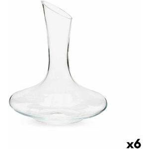 Wijn Decanteerkan Transparant Glas 1,8 L (6 Stuks)