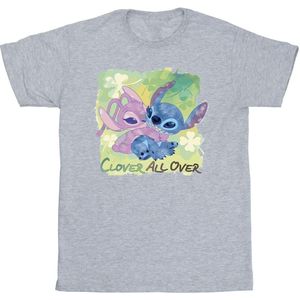 Disney Mens Lilo And Stitch St Patrick´s Day Clover T-Shirt