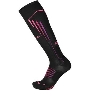 Light weight compression OXI-JET long running socks-zwart/roze-44-46