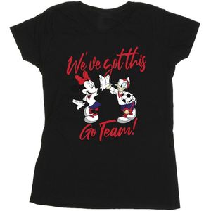 Disney Dames/Dames Minnie Daisy We´ve Got This Katoenen T-Shirt (XL) (Zwart)