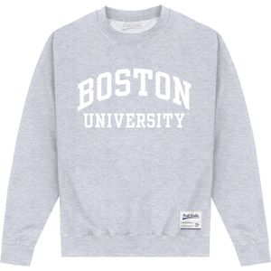 Boston University Uniseks Adult Script Sweatshirt (4XL) (Heide Grijs)
