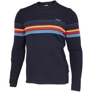 Ivanhoe wollen trui Retro-Hang Loose Navy ronde hals - Blauw