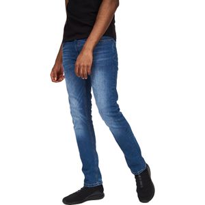 Crosshatch Heren Svelte Stretch Jeans (34R) (Stone Wash)