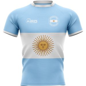 2022-2023 Argentina Flag Concept Rugby Shirt - Adult Long Sleeve