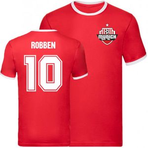 Arjen Robben Bayern Munich Ringer Tee (Red)