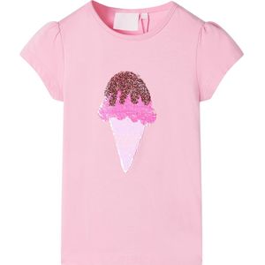 Kindershirt 104 felroze