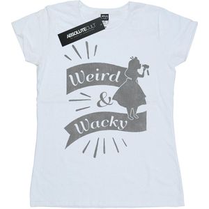 Disney Dames/Dames Alice In Wonderland Raar en Gek Katoenen T-Shirt (L) (Wit)