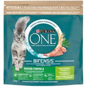 PURINA One Bifensis Indoor Formula - droog kattenvoer - 1,5 kg