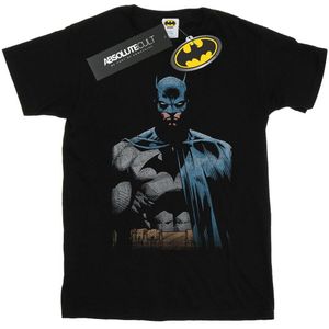 DC Comics Meisjes Batman Close Up Katoenen T-Shirt (140-146) (Zwart)