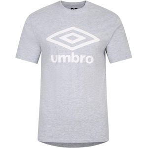 Umbro Heren Team T-shirt (3XL) (Grijs gemêleerd/wit)