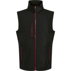 Regatta Heren Navigate Softshell 2-laags bodywarmer (3XL) (Zwart/Klassiek Rood)