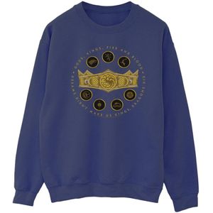 Game Of Thrones: House Of The Dragon Heren Goden Koningen Vuur en Bloed Sweatshirt (L) (Marineblauw)