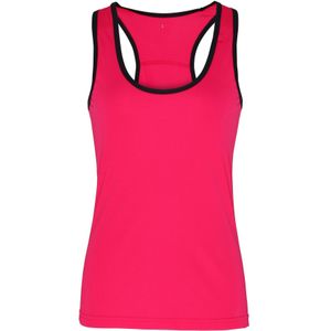 Tri Dri Dames/Dames Panelled Fitness Sleeveless Vest (S) (Heet Roze / Zwart)