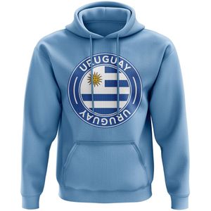Uruguay Football Badge Hoodie (Sky)