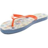 Regatta Dames/Dames Orla Kiely teenslippers met bloemen (42 EU) (Blauw/oranje)