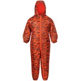 Regatta Kinder/Kinderen Printed Splat II Hooded Regenpak (12-18 Monate (86)) (Blaze Oranje)