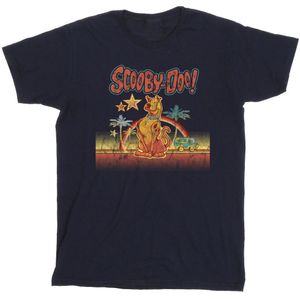Scooby Doo Jongens Palmbomen T-Shirt (140-146) (Marineblauw)