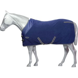 Weatherbeeta Standaard-Nek Fleece Paardenkoeltapijt (122cm) (Donkerblauw/Grijs/Wit)