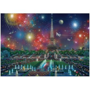 Puzzel Schmidt - Alexander Chen: Vuurwerk bij de Eiffeltoren, 1000 stukjes