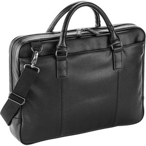 Quadra Slimline Leather-Look PU Laptop Bag