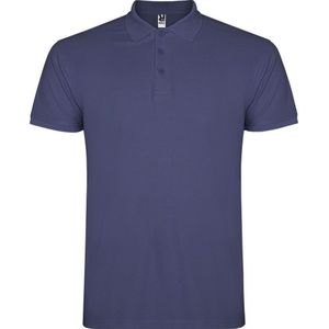 Roly Heren Ster Poloshirt met Korte Mouwen (XL) (Blauwe Denim)