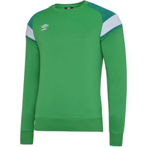 Umbro Kinder/Kinder Fleece Sweatshirt (128) (Smaragd/Lush Meadows/Brilliant White)