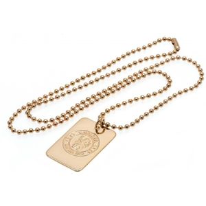 Taylors - Chelsea FC Vergulde Dog Tag en Ketting  (Goud)