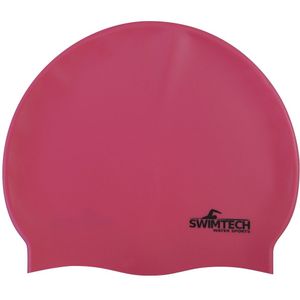 SwimTech Unisex Volwassen Siliconen Zwemkapje  (Roze)