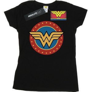 DC Comics Dames/Dames Wonder Woman Cirkel Logo Katoenen T-Shirt (M) (Zwart)
