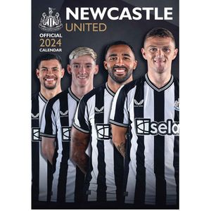 Newcastle United FC 2024 A3 Muurkalender  (Zwart/Wit)