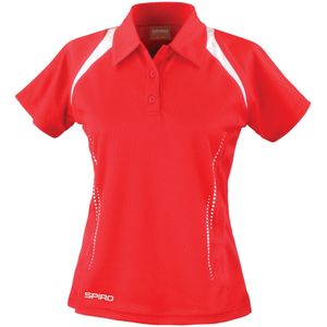 Spiro Dames/Dames Team Spirit Poloshirt (36 DE) (Rood/Wit)