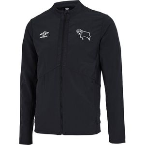 Umbro Unisex volwassene 22/23 Presentatie Derby County FC-jasje (L) (Zwart/Koolstof)