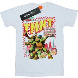 TMNT Dames/Dames Pizza Power Katoenen Vriendje T-shirt (5XL) (Wit)