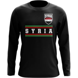 Syria Core Football Country Long Sleeve T-Shirt (Black)