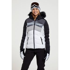 Mountain Warehouse Dames/Dames Cascade Gewatteerde Ski jas (46 DE) (Wit/zwart)