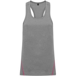 TriDri Dames/dames Lasergesneden Mouwloos Vest (S) (Zilverkleurige Melange)