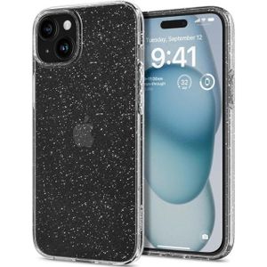 Spigen-hoesje Vloeibaar kristal Glitter iPhone 15 Plus Kristalkwarts