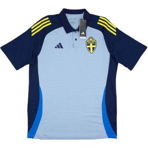 Adidas Sweden 23/24 Short Sleeve Polo Blauw 3XL