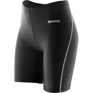 Spiro Dames/Dames Sport Bodyfit Performance Base Layer Shorts (M-L) (Zwart)