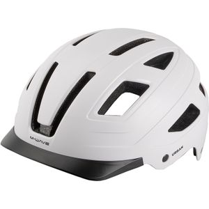 M-wave urban helm met licht maat l 59-61 cm mat wit