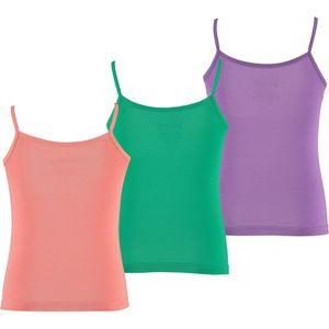 Apollo - Bamboe Meisjes Hemd - Multi Fashion - 3-Pak - Maat 110/116 - Kinderkleding meisjes - Hemd meisjes - Onderhemd meisjes