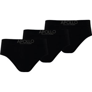 Apollo - Heren slips - Zwart - Maat L - Heren boxer - Ondergoed heren - Slip heren Ondergoed - Naadloos ondergoed