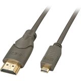 Kabel HDMI naar Micro HDMI LINDY 41353 2 m Zwart