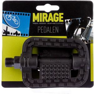 Mirage tour pedalen kunststof antislip zwart blister 1500960