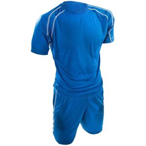 Precision Unisekseksekset voor volwassenen van Lyon T-Shirt & Shorts (2XS) (Koningsblauw/Wit)